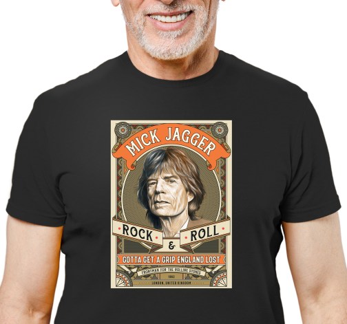 Levně Pánské tričko s potiskem “Mick Jagger”