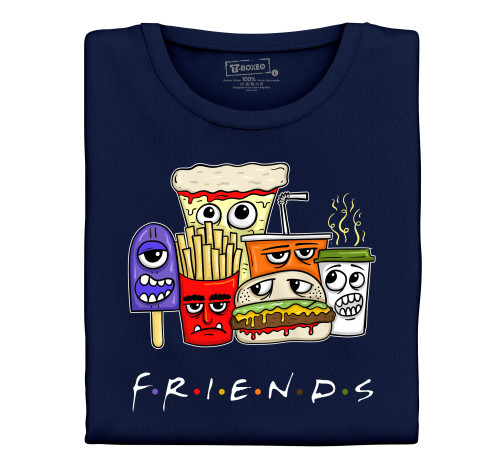 Levně Pánské tričko s potiskem "Přátelé fast foodu"