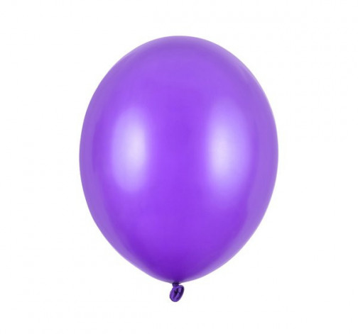 Levně Nafukovací metalické balónky z latexu - fialové 20 ks