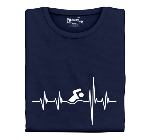 Levně Dámské tričko s potiskem "Srdeční tep Plavání"