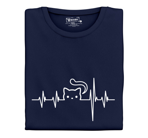 Levně Dámské tričko s potiskem "Srdeční tep Kočka"