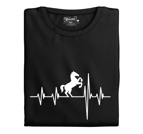 Levně Dámské tričko s potiskem "Srdeční tep Kůň"