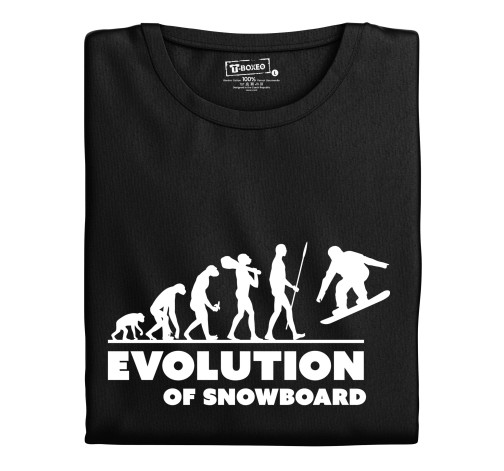 Levně Pánské tričko s potiskem "Evolution of Snowboard"