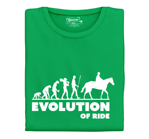 Levně Dámské tričko s potiskem "Evolution of Horse Rider"