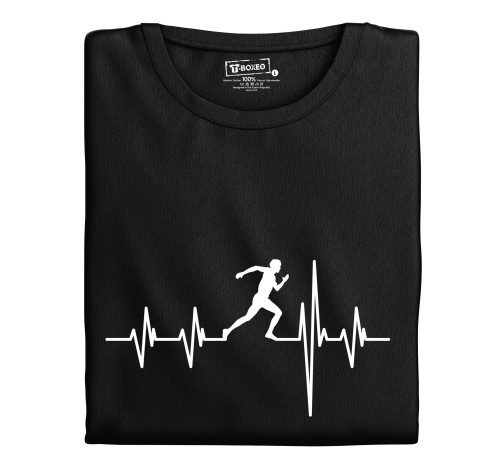 Levně Pánské tričko s potiskem "Srdeční tep Běh"