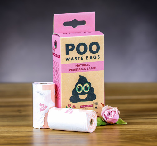 Levně M-Pets Poo sáčky na trus – růže 4x15 ks