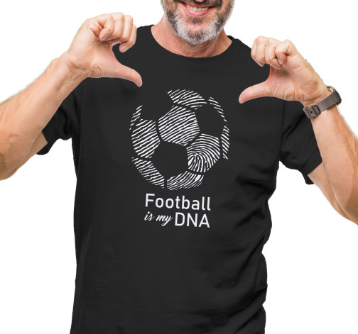Levně Pánské tričko s potiskem "Football is my DNA"
