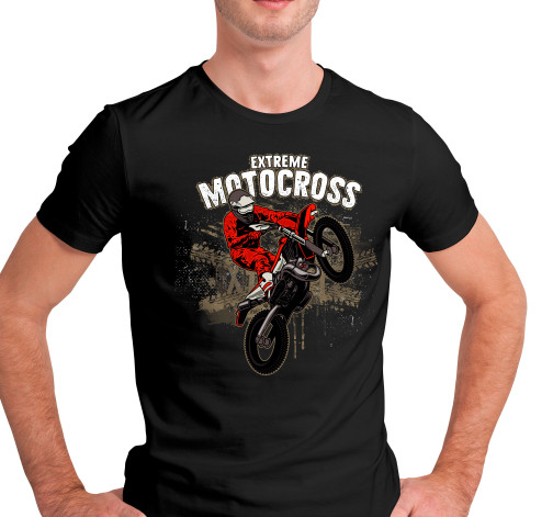 Levně Pánské tričko s potiskem “Extreme Motocross"