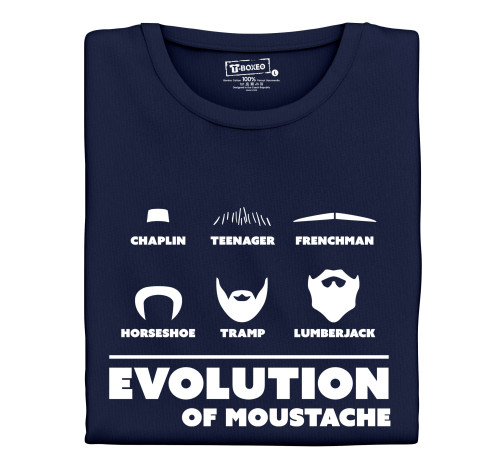 Levně Pánské tričko s potiskem "Evolution of Moustache II"