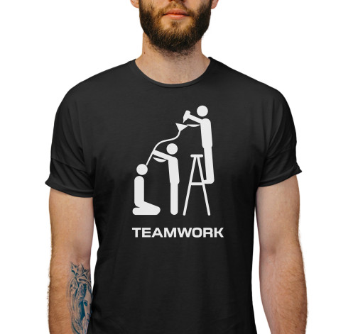 Levně Pánské tričko s potiskem “Teamwork”