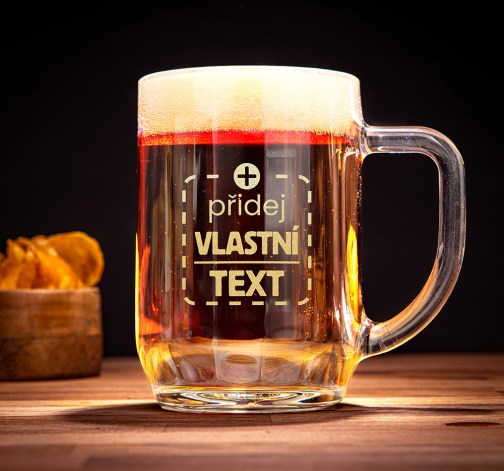 Levně Skleněný půllitr s vlastním potiskem 0,5 l