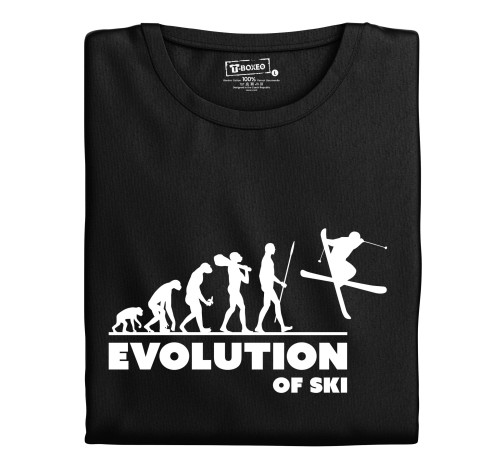 Levně Dámské tričko s potiskem "Evolution of Ski"