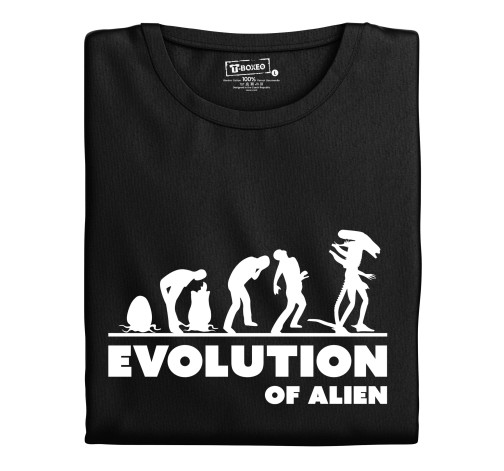 Levně Pánské tričko s potiskem "Evolution of Alien"