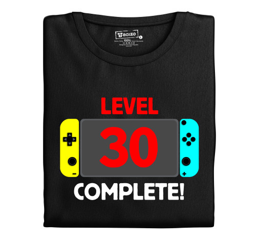 Levně Pánské tričko s potiskem “Level complete” s věkem