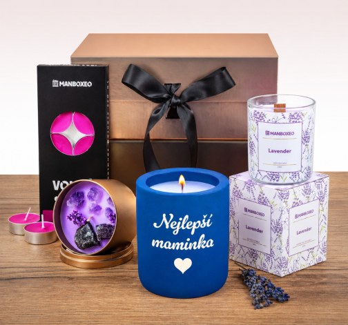 Levně Giftboxeo pro maminku plné svíček - levandule