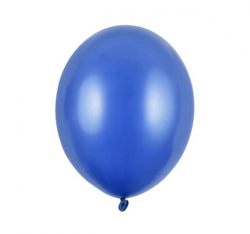 Levně Nafukovací metalické balónky z latexu - modré 10 ks