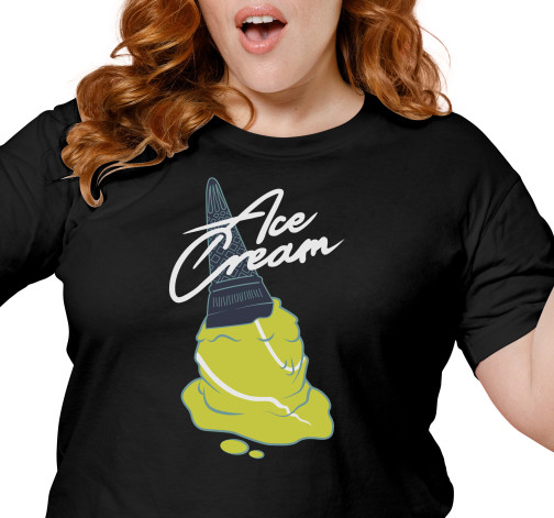 Levně Dámské tričko s potiskem "Ace Cream"