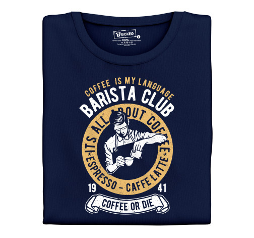 Levně Pánské tričko s potiskem “Barista Club”