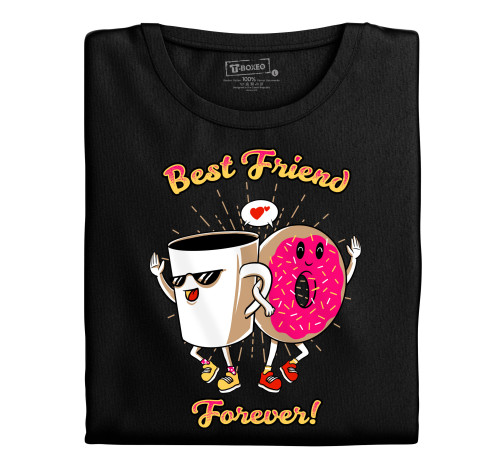 Levně Dámské tričko s potiskem “BFFs kafe a kobliha”