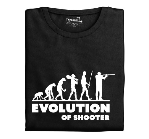 Levně Pánské tričko s potiskem "Evolution of Shooter"
