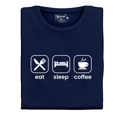 Levně Dámské tričko s potiskem “Eat, Sleep, Coffee”