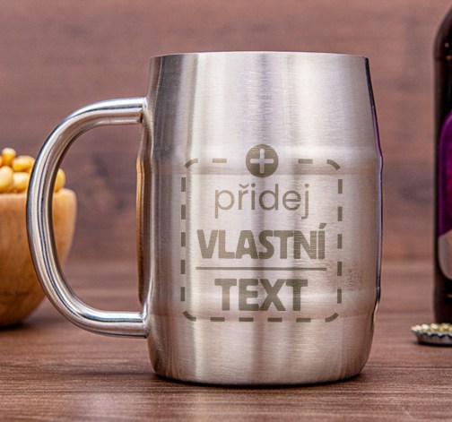 Nerezový chladicí půllitr Manboxeo s vlastním potiskem
