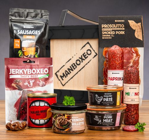Dárková Bedna pro muže s páčidlem pro masožravce box (Dárkový koš)