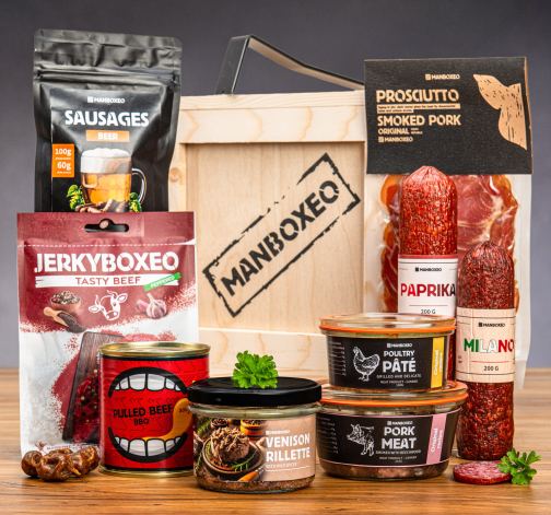 Dárková Bedna pro muže s páčidlem pro masožravce box (Dárkový koš)