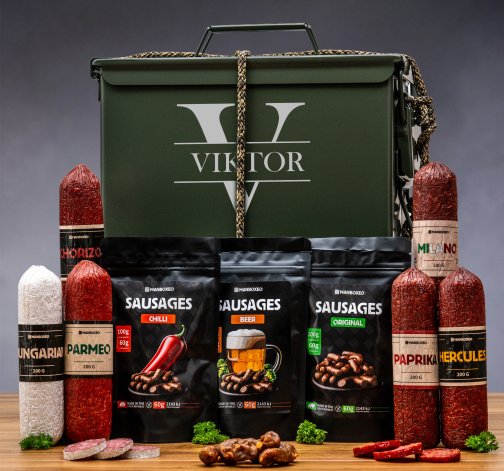 Armyboxeo plné salámů s gravírováním
