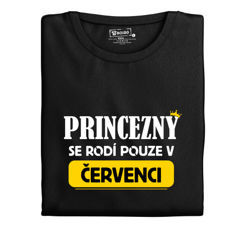 Dámské tričko s potiskem “Princezny se rodí” s měsícem narození