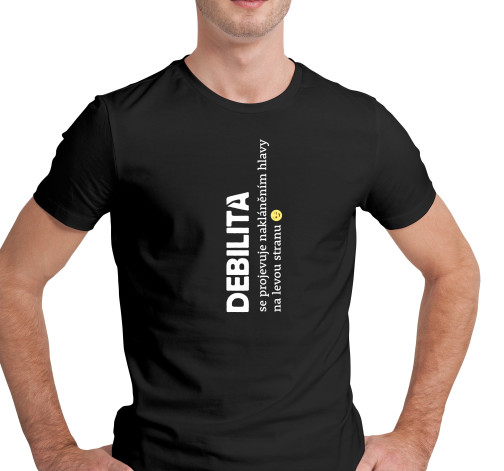 Levně Pánské tričko s potiskem “Debilita”