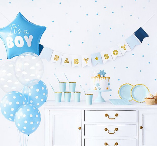 Levně Set dekorací na baby shower - kluk