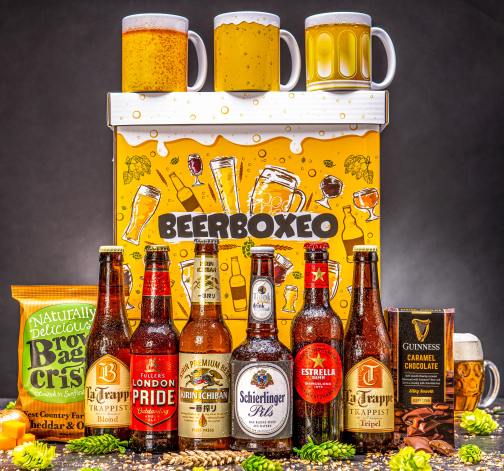 Levně Beerboxeo dárkové balení - Plné pivních speciálů s pivním Hrnkem