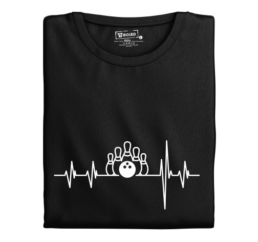 Levně Dámské tričko s potiskem "Srdeční tep Bowling"