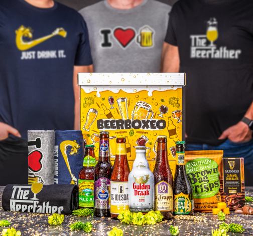 Levně Beerboxeo dárkové balení - Plné pivních speciálů PREMIUM s pivním Tričkem