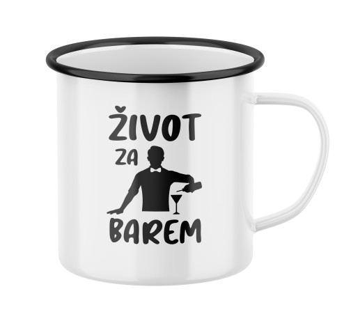 Plecháček s potiskem Život za barem