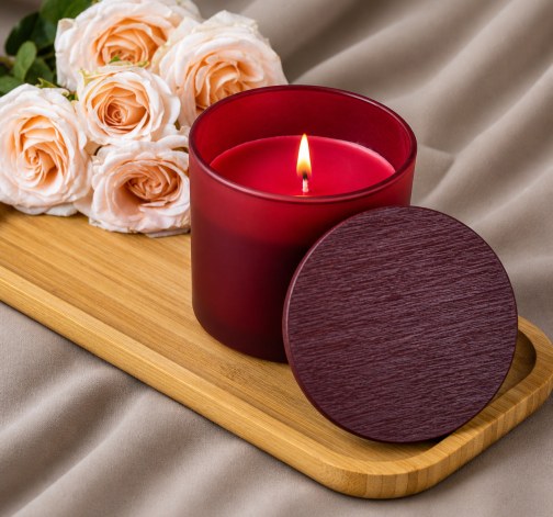 Levně Červená vonná svíčka v krabičce 200g - ROSE