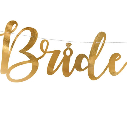 Levně Zlatý banner pro nevěstu