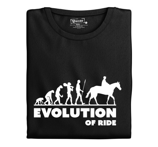 Levně Pánské tričko s potiskem "Evolution of Horse Rider"