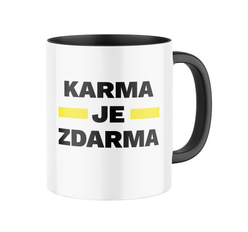 Manboxeo Keramický hrnek s potiskem Karma je zdarma 325 ml