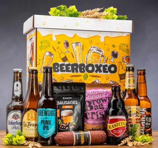 Beerboxeo dárkové balení - Plné pivních speciálů + Maso