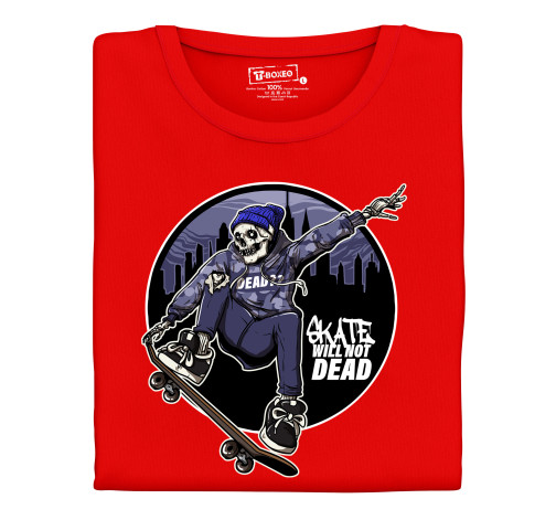 Levně Pánské tričko s potiskem “Skate Will Not Dead"