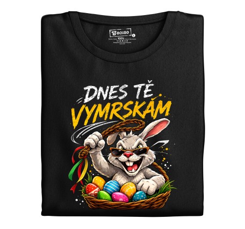 Levně Pánské tričko s potiskem "Dnes tě vymrskám"