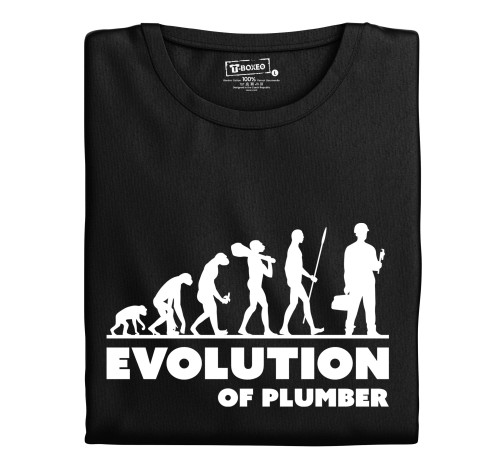 Levně Pánské tričko s potiskem "Evolution of Plumber"