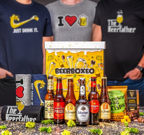 Levně Beerboxeo dárkové balení - Plné pivních speciálů s pivním Tričkem