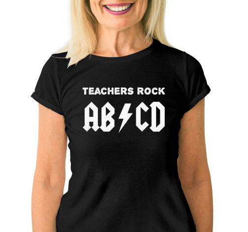 Levně Dámské tričko s potiskem "Teachers Rock"