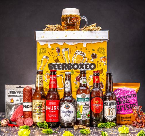 Levně Beerboxeo dárkové balení - Plné prémiových ležáků a masa