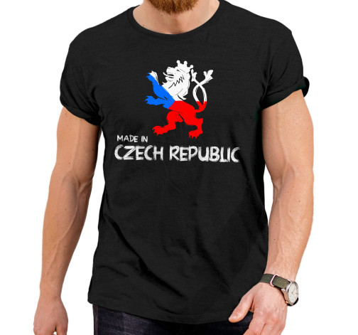 Levně Pánské tričko s potiskem ”Made in Czech Republic”