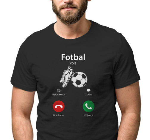 Levně Pánské tričko s potiskem "Fotbal volá"
