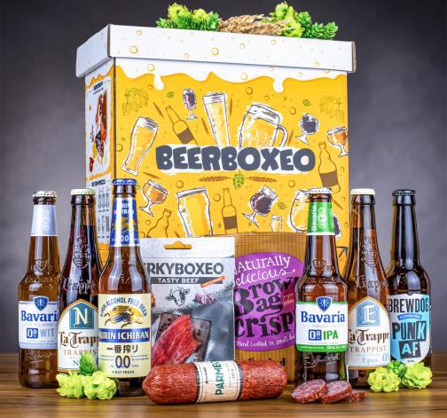 Levně Beerboxeo dárkové balení plné NEALKO pivních speciálů a masa